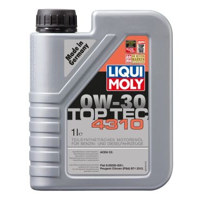 Слика на Моторно масло LIQUI MOLY Top Tec 4310 0W-30 3735 за Peugeot 407 SW 2.0 HDi 135 - 136 коњи дизел