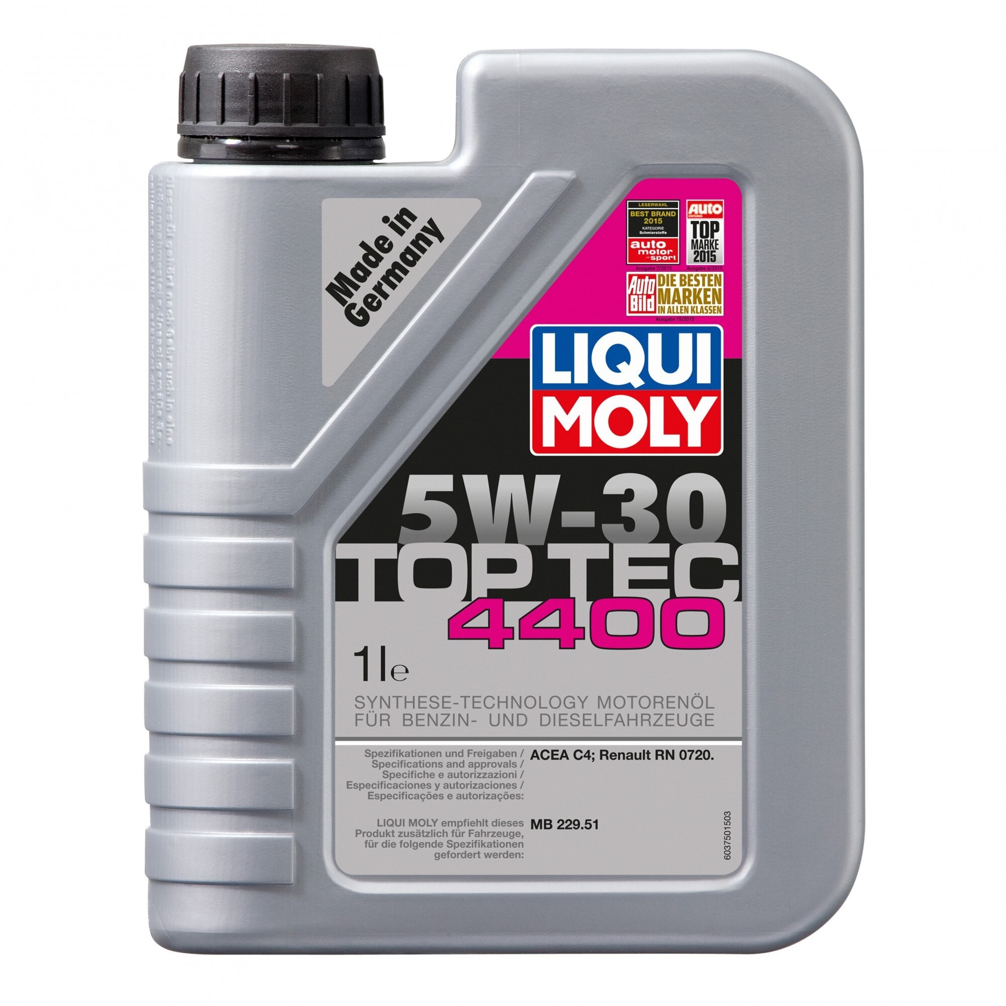 Слика на Моторно масло LIQUI MOLY Top Tec 4400 5W-30 3750 за мотор Aprilia RS4 RS4 50 - 3 коњи горична смес