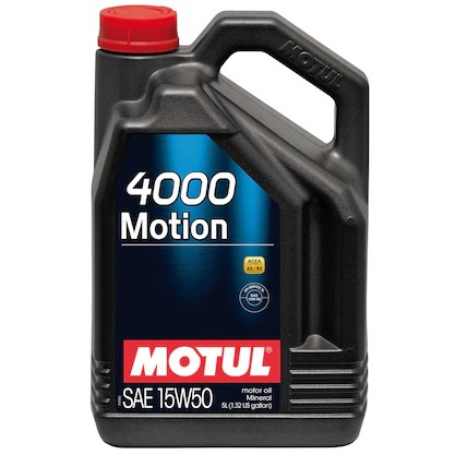 Слика на Моторно масло MOTUL 4000 MOTION 15W40 15W40 100294 за мотор Kawasaki KLR KLR650 (KL650A4-A19,A6F,A7F,E8F,E9,EAF) - 0 коњи 