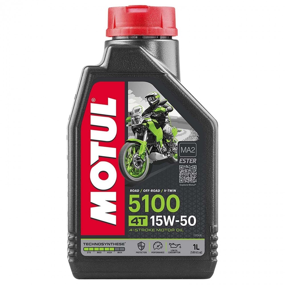 Слика на Моторно масло MOTUL 5100 4T 15W50 15W50 104080 за мотор Aprilia RS 125 Spain's No. 1-Replica (SF) - 23 коњи горична смес