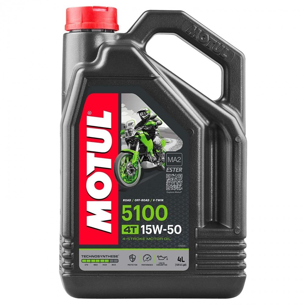 Слика на Моторно масло MOTUL 5100 4T 15W50 15W50 104083 за мотор Aprilia RS 125 Extrema (GS) - 31 коњи горична смес