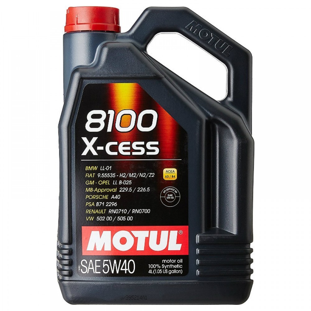 Слика на Моторно масло MOTUL 8100 X-CESS 5W40 5W40 104256 за мотор Kymco Newsento NewSento 50i (V7) - 4 коњи бензин