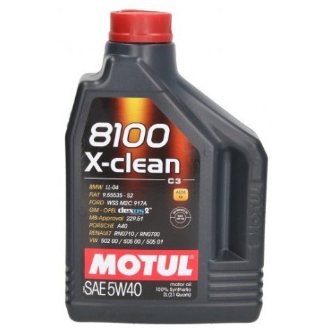 Слика на Моторно масло MOTUL 8100 X-CLEAN 5W40 5W40 102049 за мотор Aprilia RS 125 Extrema (SF) - 29 коњи горична смес