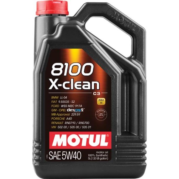 Слика на Моторно масло MOTUL 8100 X-CLEAN 5W40 5W40 109226 за камион Iveco Daily 1 Box 30-8 V (14914111, 14914117, 14914211, 14914217, 14915111, 14 - 84 коњи дизел