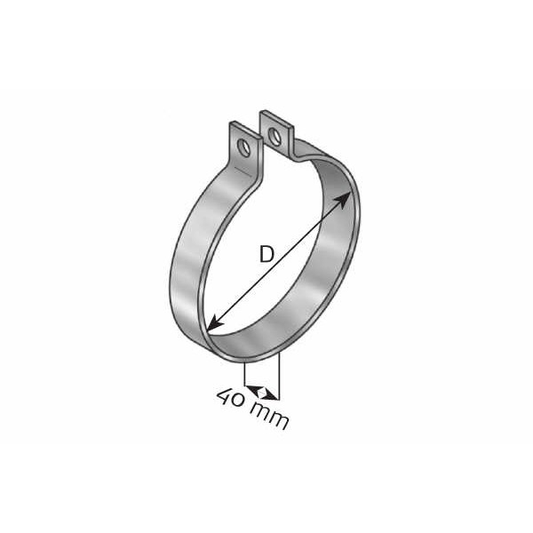 Слика на носач прстен, издувен лонец DINEX 28800 за камион Iveco Eurostar LD 190 E 39 P, LD 190 E 39 FP - 390 коњи дизел
