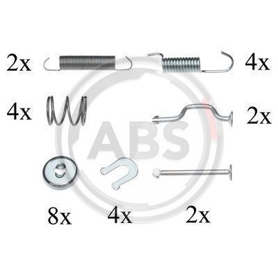 Слика на Осигурачи за рачна сопирачка A.B.S. 0810Q за Toyota Avensis Liftback (T22) 2.0 D-4D (CDT220_) - 110 коњи дизел