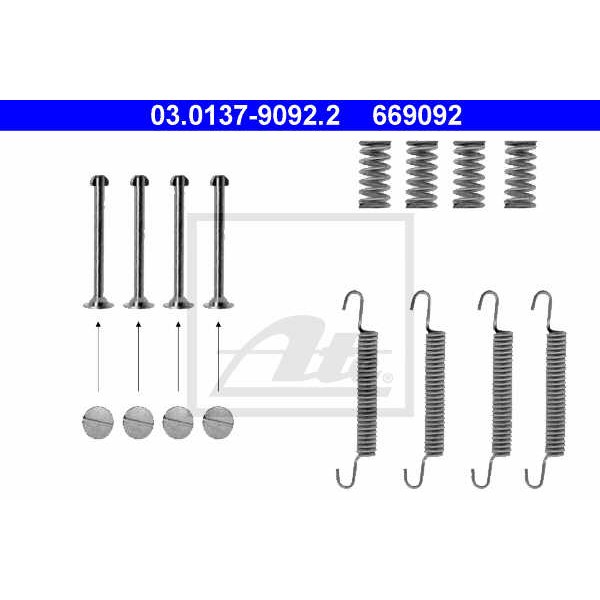 Слика на Осигурачи за рачна сопирачка ATE 03.0137-9092.2 за Opel Omega B Estate 2.0 16V - 136 коњи бензин