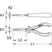 Слика 2 $на Островърхи клещи KS TOOLS 500.7065