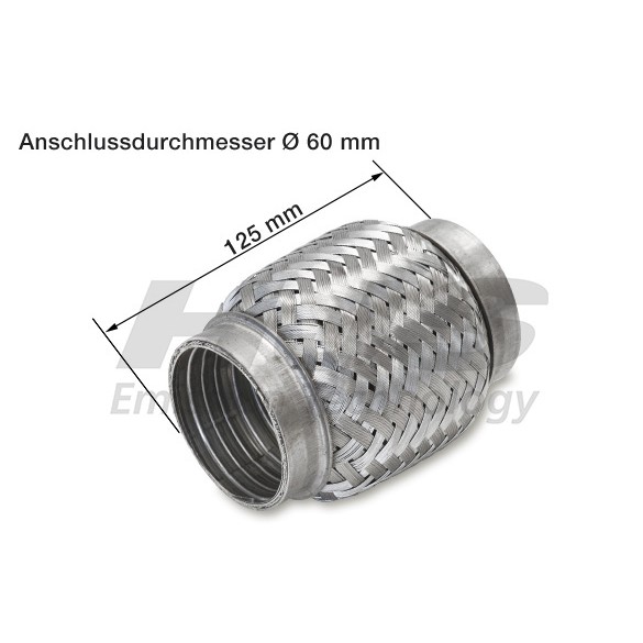 Слика на панцир цевка, издувен систем HJS interFLEX connector 83 00 8334 за BMW 3 Coupe E92 320 d - 200 коњи дизел