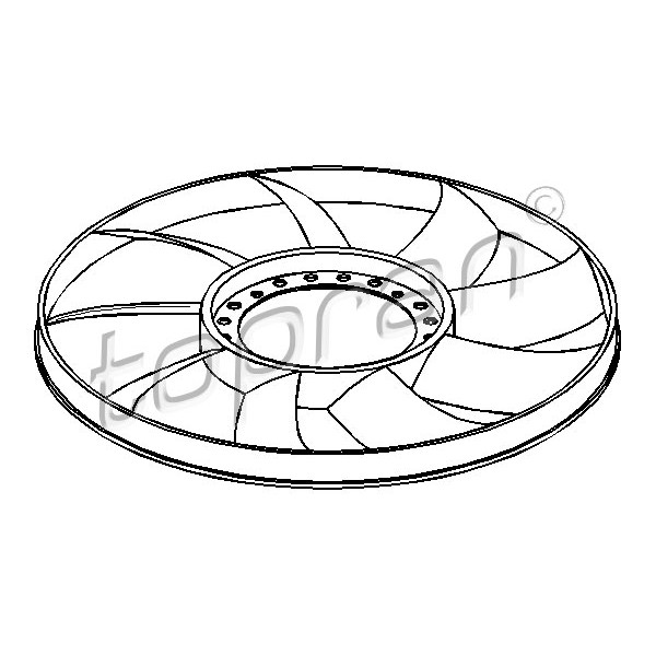 Слика на Перка, вентилатор за радиатор TOPRAN 110 295
