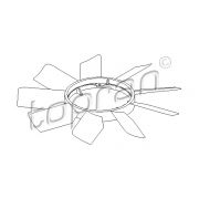 Слика 1 на перка, вентилатор за радиатор TOPRAN 400 997