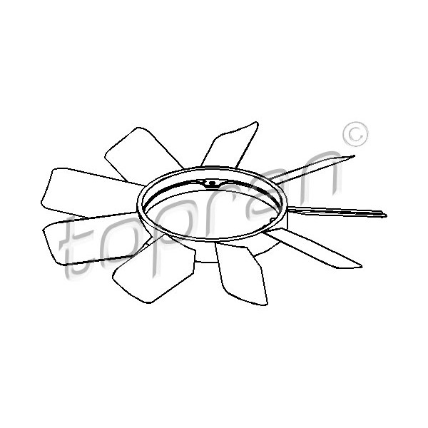 Слика на перка, вентилатор за радиатор TOPRAN 401 000 за Mercedes CLK (c208) 200 Kompressor (208.345) - 192 коњи бензин