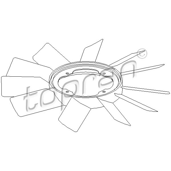 Слика на перка, вентилатор за радиатор TOPRAN 500 903 за BMW 3 Coupe E36 318 is - 140 коњи бензин