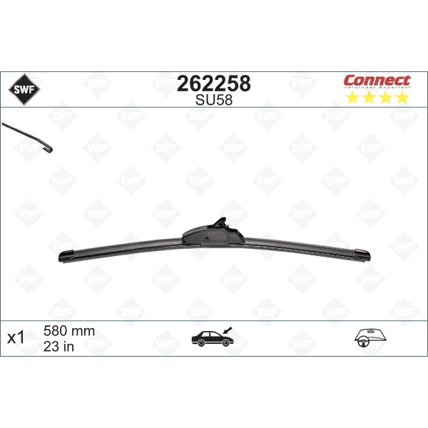 Слика на перо на брисач SWF ALTERNATIVE CONNECT UPGRADE 262258 за BMW 3 Sedan E46 325 i - 192 коњи бензин