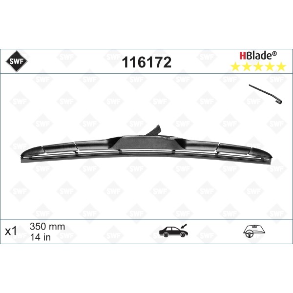 Слика на Перо на брисач SWF DAS ORIGINAL HBLADE 116172