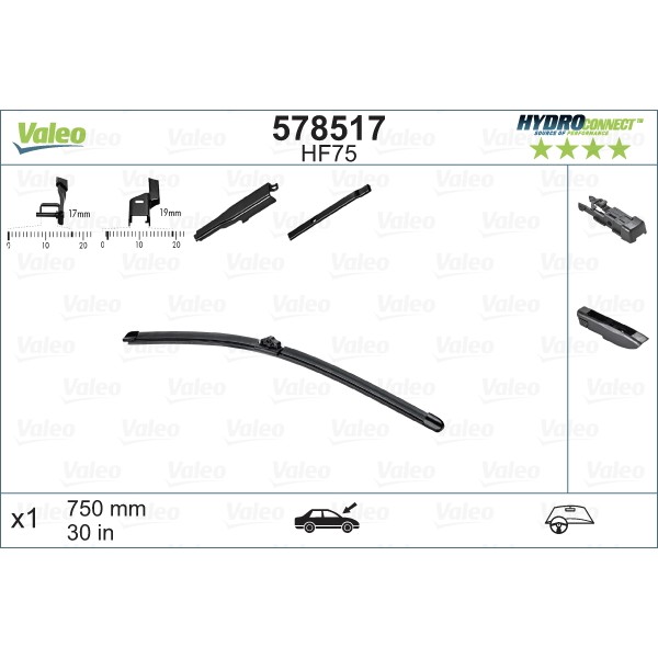 Слика на перо на брисач VALEO HYDROCONNECT 578517 за Ford S-Max 2.0 - 145 коњи бензин