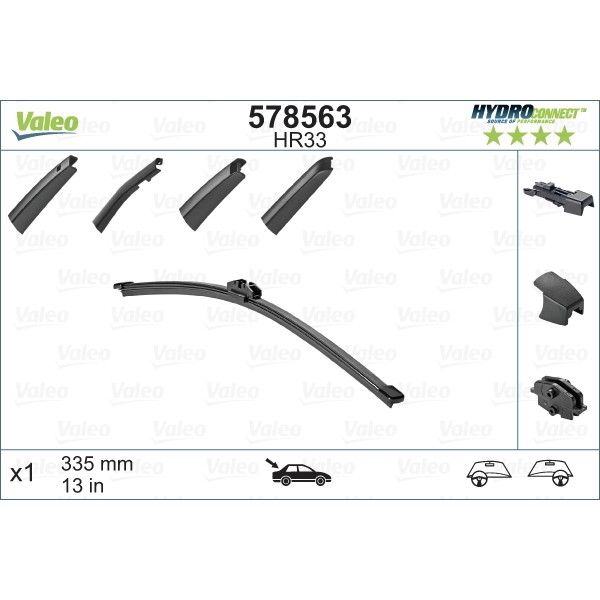 Слика на перо на брисач VALEO HYDROCONNECT 578563 за Seat Altea XL (5P5,5P8) 1.2 TSI - 105 коњи бензин