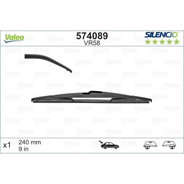 Слика на перо на брисач VALEO SILENCIO REAR 574089 за Opel Astra H Van 1.3 CDTI - 90 коњи дизел