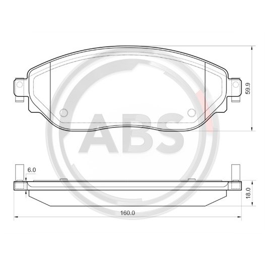 Слика на плочки A.B.S. 35077 за Opel Vivaro B Platform (X82) 1.6 CDTI (03) - 125 коњи дизел