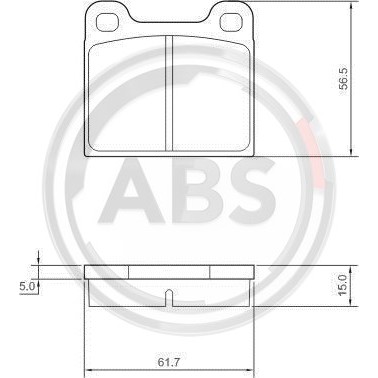 Слика на плочки A.B.S. 36009 за Volvo 240 Saloon (P242, P244) 2.0 - 97 коњи бензин