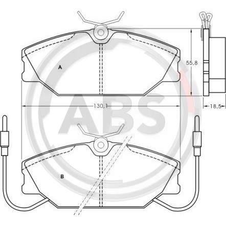 Слика на плочки A.B.S. 36174 за Renault Megane Scenic (JA01) 1.6 e (JA0F) - 90 коњи бензин