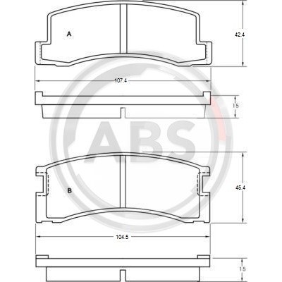 Слика на плочки A.B.S. 36176 за Toyota Supra (MA61) 2.8 i - 170 коњи бензин