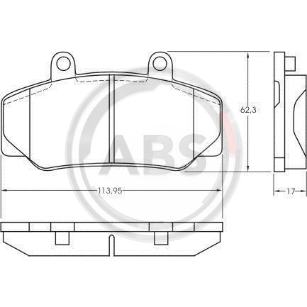 Слика на плочки A.B.S. 36177 за Volvo 940 Estate (945) 2.3 - 131 коњи бензин