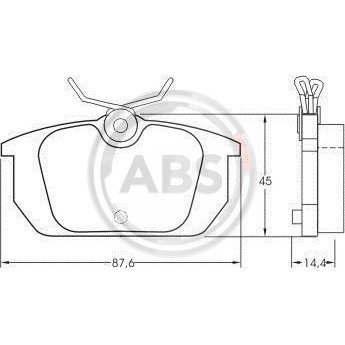 Слика на плочки A.B.S. 36188 за Alfa Romeo 146 (930) Sedan 1.8 i.e. 16V T.S. - 140 коњи бензин