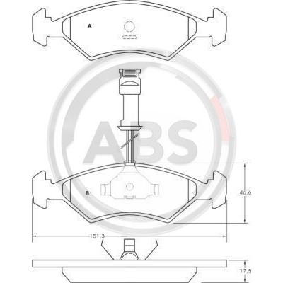 Слика на плочки A.B.S. 36459 за Ford Escort \'86 Courrier (AVF) 1.4 i - 73 коњи бензин