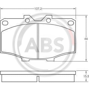 Слика на плочки A.B.S. 36462 за Toyota Land Cruiser 90 (J9) 3.0 TD - 140 коњи дизел