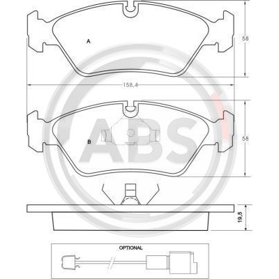 Слика на плочки A.B.S. 36488 за BMW Alpina B6 (E21) 2.8 - 200 коњи бензин