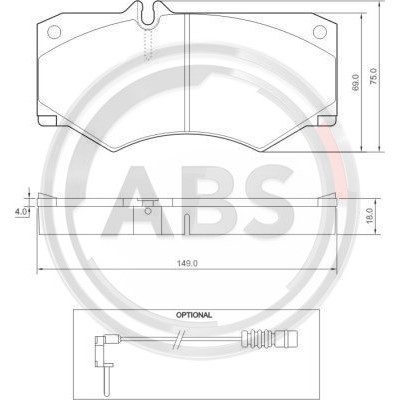 Слика на плочки A.B.S. 36490 за камион MAN G 90 9.150 FK - 150 коњи дизел