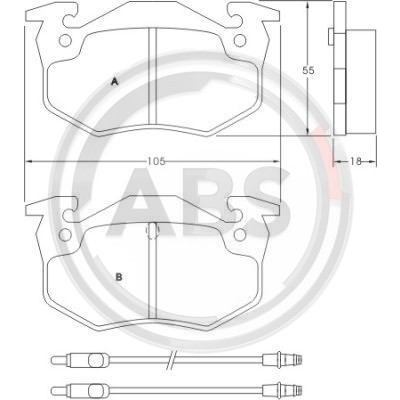 Слика на плочки A.B.S. 36503 за Citroen BX Break XB 14 - 72 коњи бензин