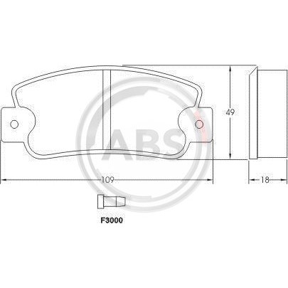 Слика на плочки A.B.S. 36518 за Fiat Uno (146 A,E) 1983 45 1.0 (146A.ED) - 44 коњи бензин