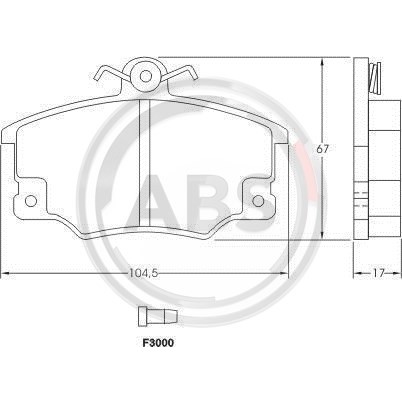 Слика на плочки A.B.S. 36521 за Fiat Punto 176 1.6 - 88 коњи бензин