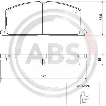 Слика на плочки A.B.S. 36535 за Toyota Corolla Liftback (E9) 1.8 D (CE90) - 67 коњи дизел