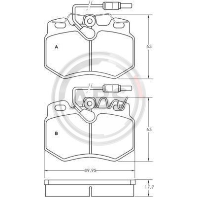 Слика на плочки A.B.S. 36547 за Peugeot 205 (741A,C) 1.7 Diesel - 60 коњи дизел