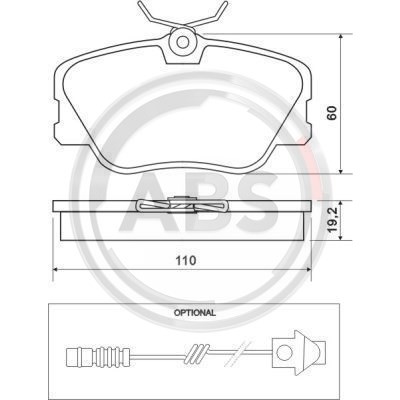 Слика на плочки A.B.S. 36556 за Mercedes E-class Convertible (a124) E 220 (124.062) - 150 коњи бензин