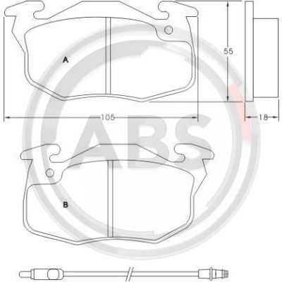 Слика на плочки A.B.S. 36565 за Citroen Saxo S0,S1 1.0 X - 50 коњи бензин