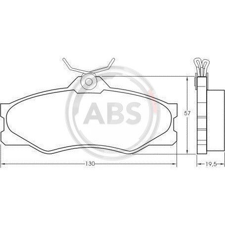 Слика на плочки A.B.S. 36575 за VW Transporter T3 Platform 1.6 TD Syncro - 69 коњи дизел