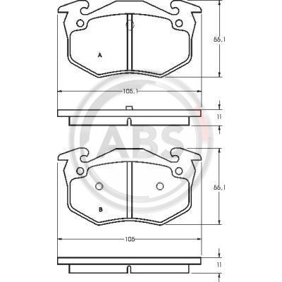 Слика на плочки A.B.S. 36580 за Renault Clio 2 1.5 dCi (B/CB3M) - 64 коњи дизел