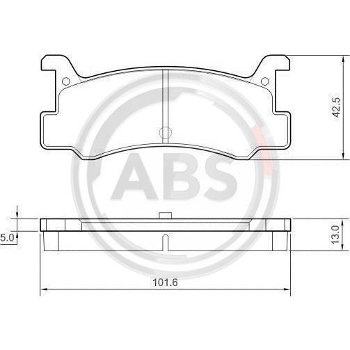 Слика на плочки A.B.S. 36607 за Mazda 323 Hatchback (BF) 1.6 GT Turbo 4WD (BF2) - 140 коњи бензин