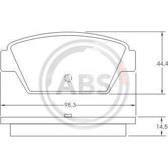 Слика на плочки A.B.S. 36609 за Mitsubishi Lancer 4 Hatchback (C6,C7 A) 1.6 16V (C76A, C66A) - 113 коњи бензин