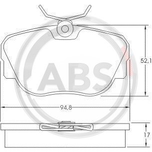 Слика на плочки A.B.S. 36664 за BMW 3 Coupe E30 316 - 90 коњи бензин