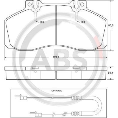 Слика на плочки A.B.S. 36665 за камион Scania 2 Series 82 M/210 - 211 коњи дизел