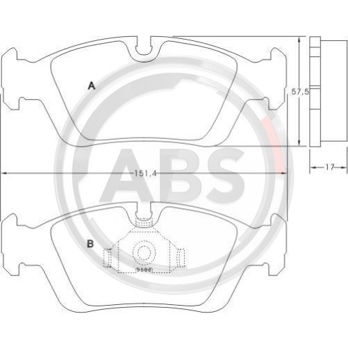 Слика на плочки A.B.S. 36678 за BMW 3 Cabrio E36 318 i - 115 коњи бензин