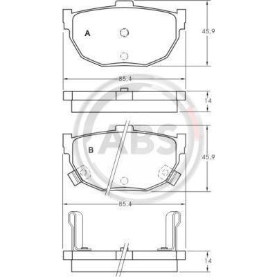 Слика на плочки A.B.S. 36692 за Hyundai Elantra 2 Estate (J-2) 1.6 i - 90 коњи бензин