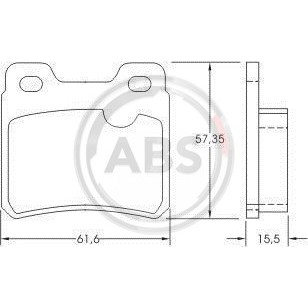 Слика на плочки A.B.S. 36694 за Opel Astra F Estate 2.0 i 16V - 150 коњи бензин