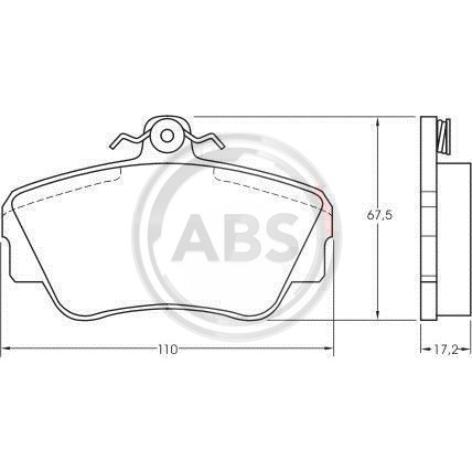 Слика на плочки A.B.S. 36703 за Volvo 440K (445) 1.9 Turbo-Diesel - 90 коњи дизел