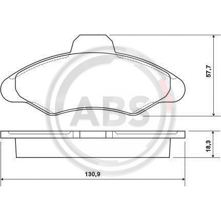 Слика на плочки A.B.S. 36709 за Ford Escort 7 (gal,aal,abl) 1.8 16V - 115 коњи бензин